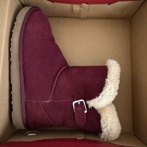 Women's Burgundy Suede Boots with Faux Fur Lining. Style & Co. Size 9